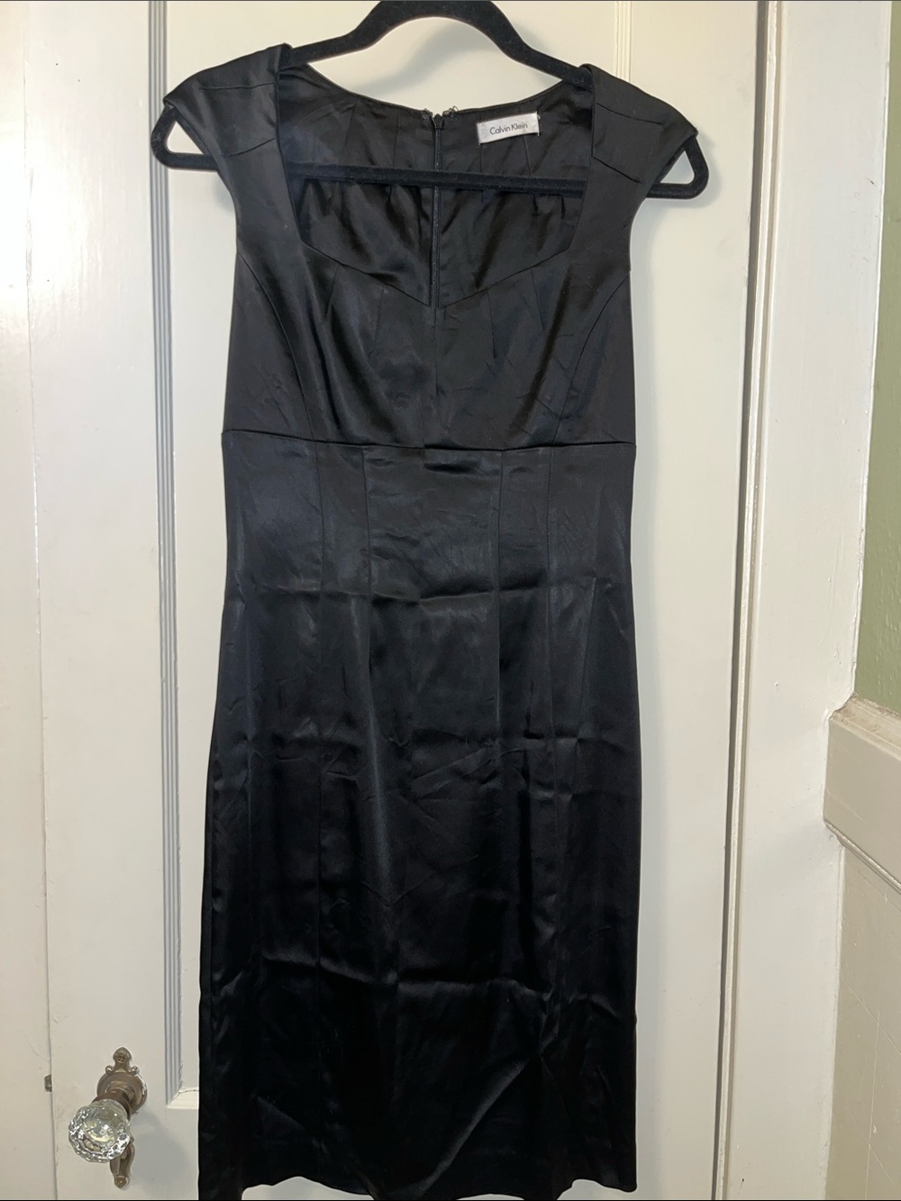 Calvin Klein Black Midi Sheath Dress